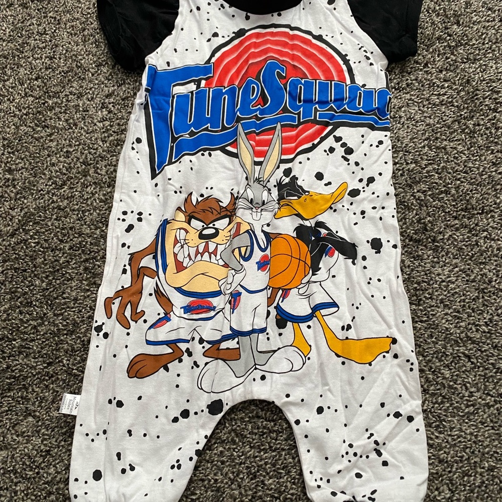 Kids Tune Squad Footie - Black, White, and Blue